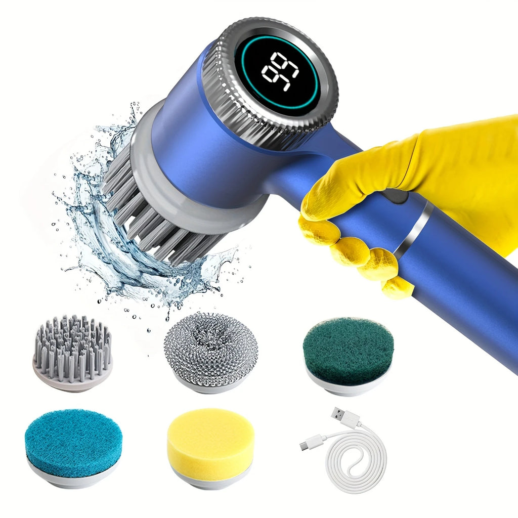 Multifunctional Electric Cleaning Brush Handheld Power Scrubber Kit for Kitchen Dish Washing Home Bathroom Cleaning Tools