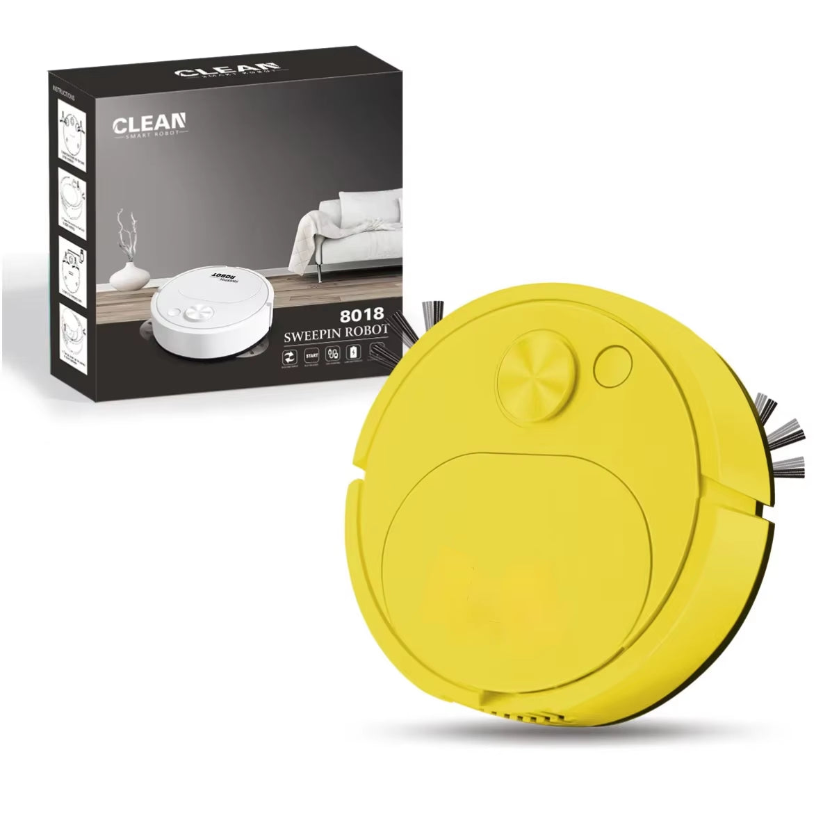 NEW USB Sweeping Robot Vacuum Cleaner Mopping 3 in 1 Smart Wireless 1500Pa Dragging Cleaning Sweep Floor for Home Office